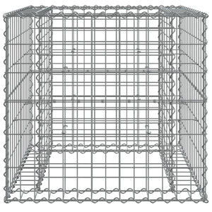 vidaXL Gabion Basket Silver 70x70x65 cm Galvanised Iron