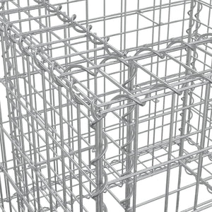 vidaXL Gabion Basket Silver 70x70x65 cm Galvanised Iron