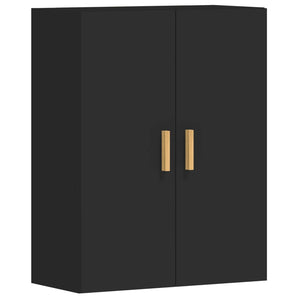 vidaXL Wall Mounted Cabinets 2 pcs Black Engineered Wood