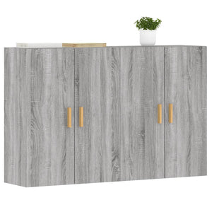 vidaXL Wall Mounted Cabinets 2 pcs Grey Sonoma Engineered Wood