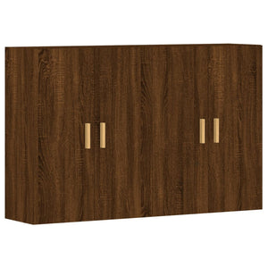 vidaXL Wall Mounted Cabinets 2 pcs Brown Oak Engineered Wood