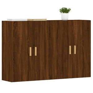 vidaXL Wall Mounted Cabinets 2 pcs Brown Oak Engineered Wood