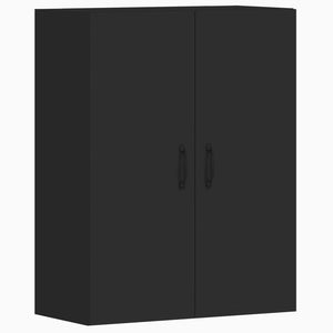 vidaXL Wall Mounted Cabinets 2 pcs Black Engineered Wood