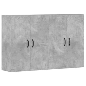 vidaXL Wall Mounted Cabinets 2 pcs Concrete Grey Engineered Wood