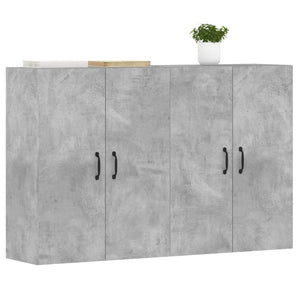 vidaXL Wall Mounted Cabinets 2 pcs Concrete Grey Engineered Wood