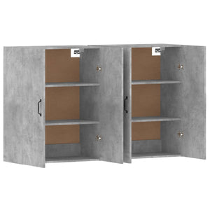 vidaXL Wall Mounted Cabinets 2 pcs Concrete Grey Engineered Wood