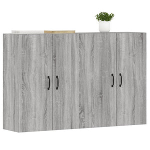 vidaXL Wall Mounted Cabinets 2 pcs Grey Sonoma Engineered Wood