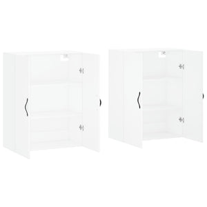 vidaXL Wall Mounted Cabinets 2 pcs White Engineered Wood