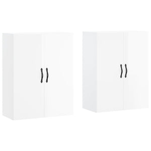 vidaXL Wall Mounted Cabinets 2 pcs High Gloss White Engineered Wood