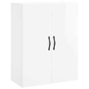 vidaXL Wall Mounted Cabinets 2 pcs High Gloss White Engineered Wood