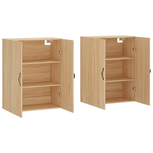 vidaXL Wall Mounted Cabinets 2 pcs Sonoma Oak Engineered Wood