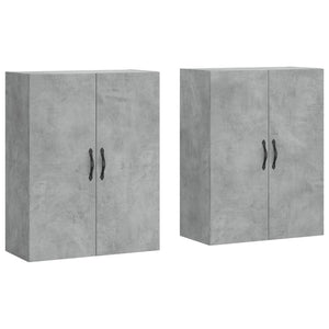 vidaXL Wall Mounted Cabinets 2 pcs Concrete Grey Engineered Wood