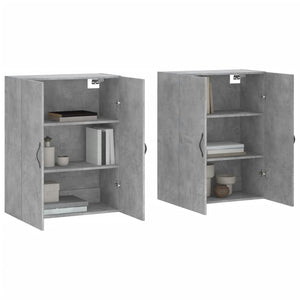 vidaXL Wall Mounted Cabinets 2 pcs Concrete Grey Engineered Wood