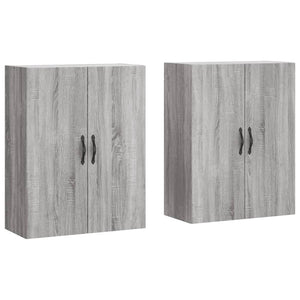 vidaXL Wall Mounted Cabinets 2 pcs Grey Sonoma Engineered Wood