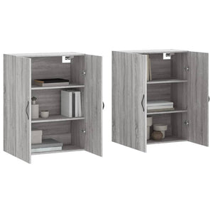 vidaXL Wall Mounted Cabinets 2 pcs Grey Sonoma Engineered Wood