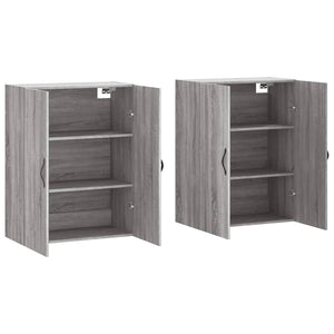 vidaXL Wall Mounted Cabinets 2 pcs Grey Sonoma Engineered Wood