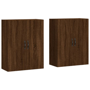 vidaXL Wall Mounted Cabinets 2 pcs Brown Oak Engineered Wood