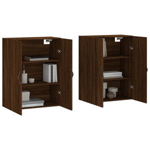 vidaXL Wall Mounted Cabinets 2 pcs Brown Oak Engineered Wood