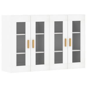 vidaXL Wall Mounted Cabinets 2 pcs White Engineered Wood