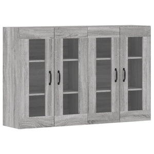 vidaXL Wall Mounted Cabinets 2 pcs Grey Sonoma Engineered Wood