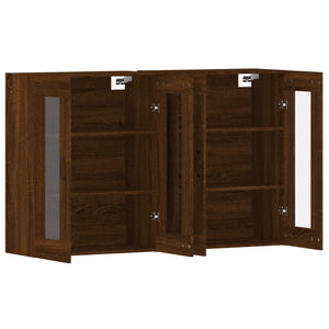 vidaXL Wall Mounted Cabinets 2 pcs Brown Oak Engineered Wood