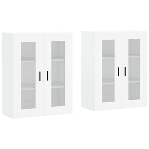 vidaXL Wall Mounted Cabinets 2 pcs White Engineered Wood