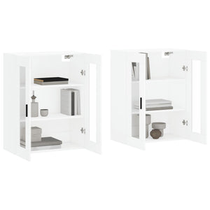 vidaXL Wall Mounted Cabinets 2 pcs White Engineered Wood