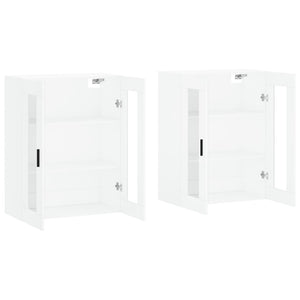 vidaXL Wall Mounted Cabinets 2 pcs White Engineered Wood