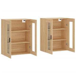 vidaXL Wall Mounted Cabinets 2 pcs Sonoma Oak Engineered Wood