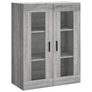 vidaXL Wall Mounted Cabinets 2 pcs Grey Sonoma Engineered Wood