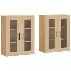 vidaXL Wall Mounted Cabinets 2 pcs Sonoma Oak Engineered Wood