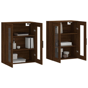 vidaXL Wall Mounted Cabinets 2 pcs Brown Oak Engineered Wood