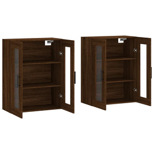 vidaXL Wall Mounted Cabinets 2 pcs Brown Oak Engineered Wood