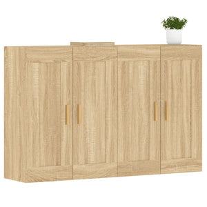 vidaXL Wall Mounted Cabinets 2 pcs Sonoma Oak Engineered Wood