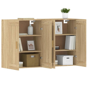 vidaXL Wall Mounted Cabinets 2 pcs Sonoma Oak Engineered Wood