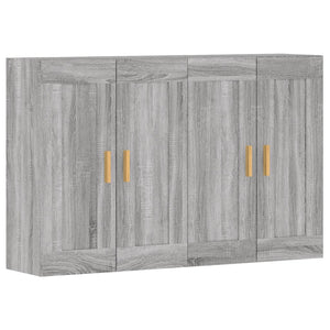 vidaXL Wall Mounted Cabinets 2 pcs Grey Sonoma Engineered Wood