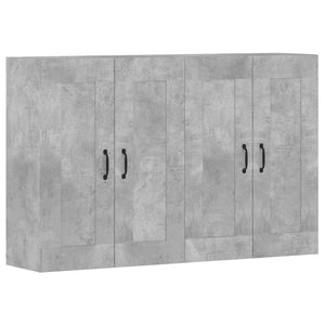 vidaXL Wall Mounted Cabinets 2 pcs Concrete Grey Engineered Wood