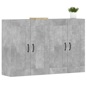 vidaXL Wall Mounted Cabinets 2 pcs Concrete Grey Engineered Wood