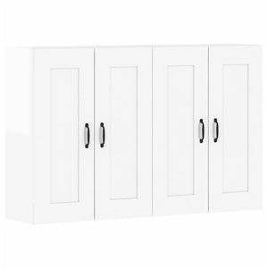 vidaXL Wall Mounted Cabinets 2 pcs High Gloss White Engineered Wood