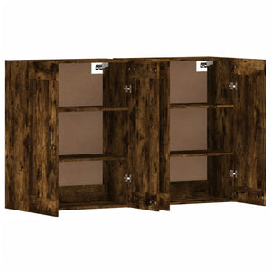 vidaXL Wall Mounted Cabinets 2 pcs Smoked Oak Engineered Wood