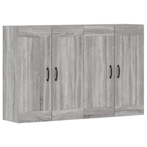 vidaXL Wall Mounted Cabinets 2 pcs Grey Sonoma Engineered Wood