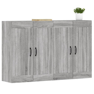 vidaXL Wall Mounted Cabinets 2 pcs Grey Sonoma Engineered Wood