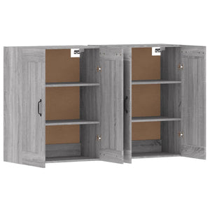 vidaXL Wall Mounted Cabinets 2 pcs Grey Sonoma Engineered Wood