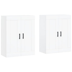 vidaXL Wall Mounted Cabinets 2 pcs White Engineered Wood