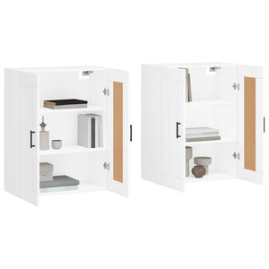 vidaXL Wall Mounted Cabinets 2 pcs White Engineered Wood