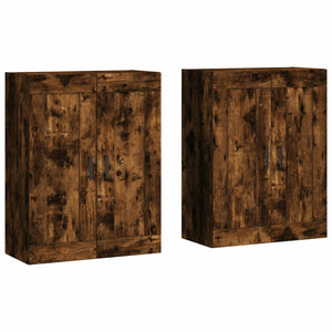 vidaXL Wall Mounted Cabinets 2 pcs Smoked Oak Engineered Wood