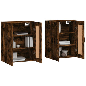 vidaXL Wall Mounted Cabinets 2 pcs Smoked Oak Engineered Wood