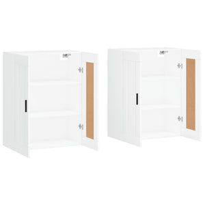 vidaXL Wall Mounted Cabinets 2 pcs White Engineered Wood