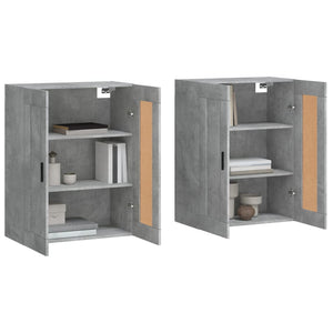 vidaXL Wall Mounted Cabinets 2 pcs Concrete Grey Engineered Wood