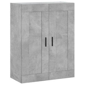 vidaXL Wall Mounted Cabinets 2 pcs Concrete Grey Engineered Wood